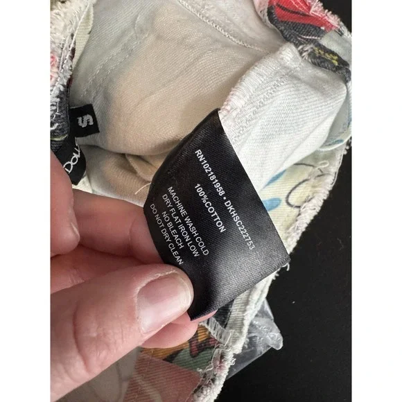 Dolls Kill x Hot Stuff Casper Patchwork Wide Leg Jeans Y2K Cartoon S 15in Rare - Picture 10 of 10